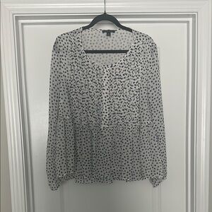 Tommy Hilfiger Cream Long Sleeve Relaxed Blouse